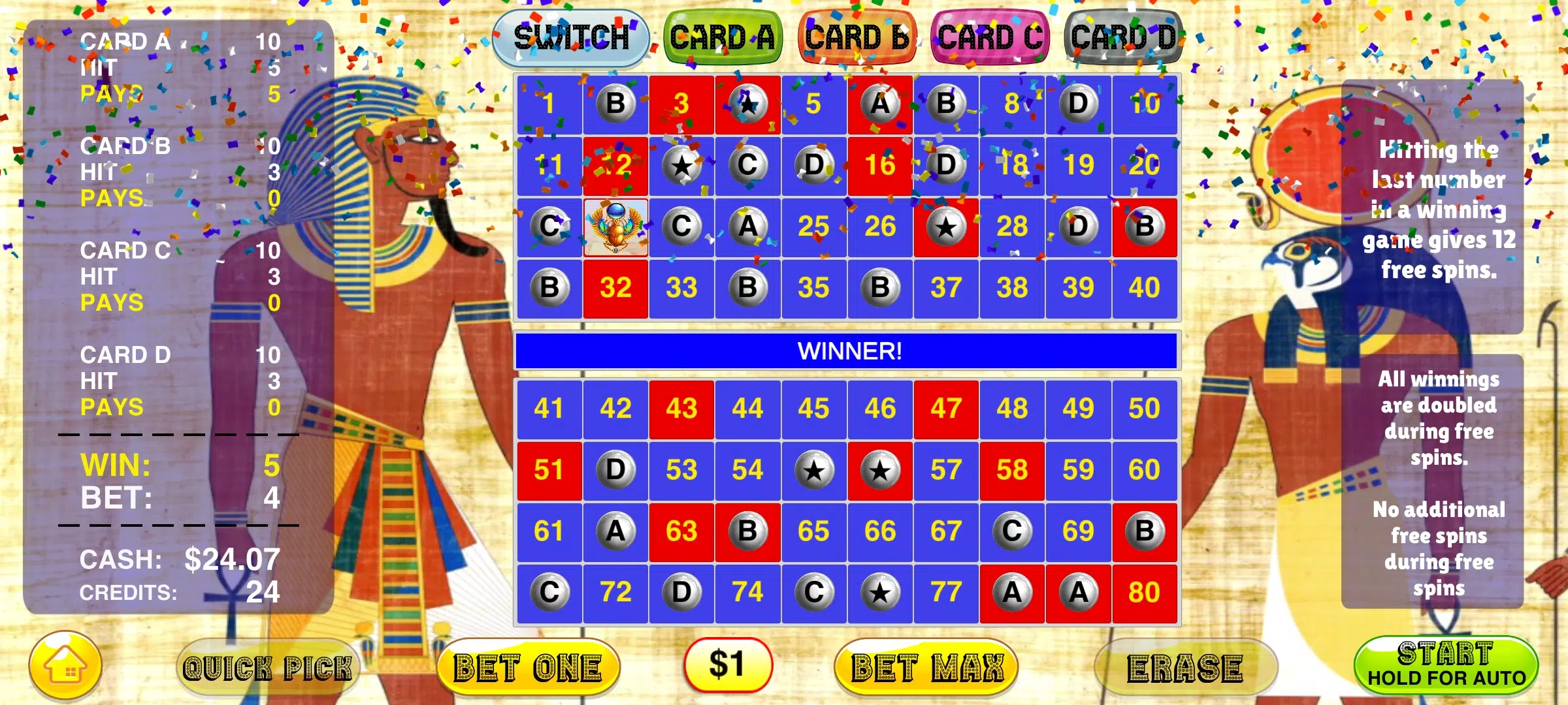 Keno 4 Card - 4 Card Keno