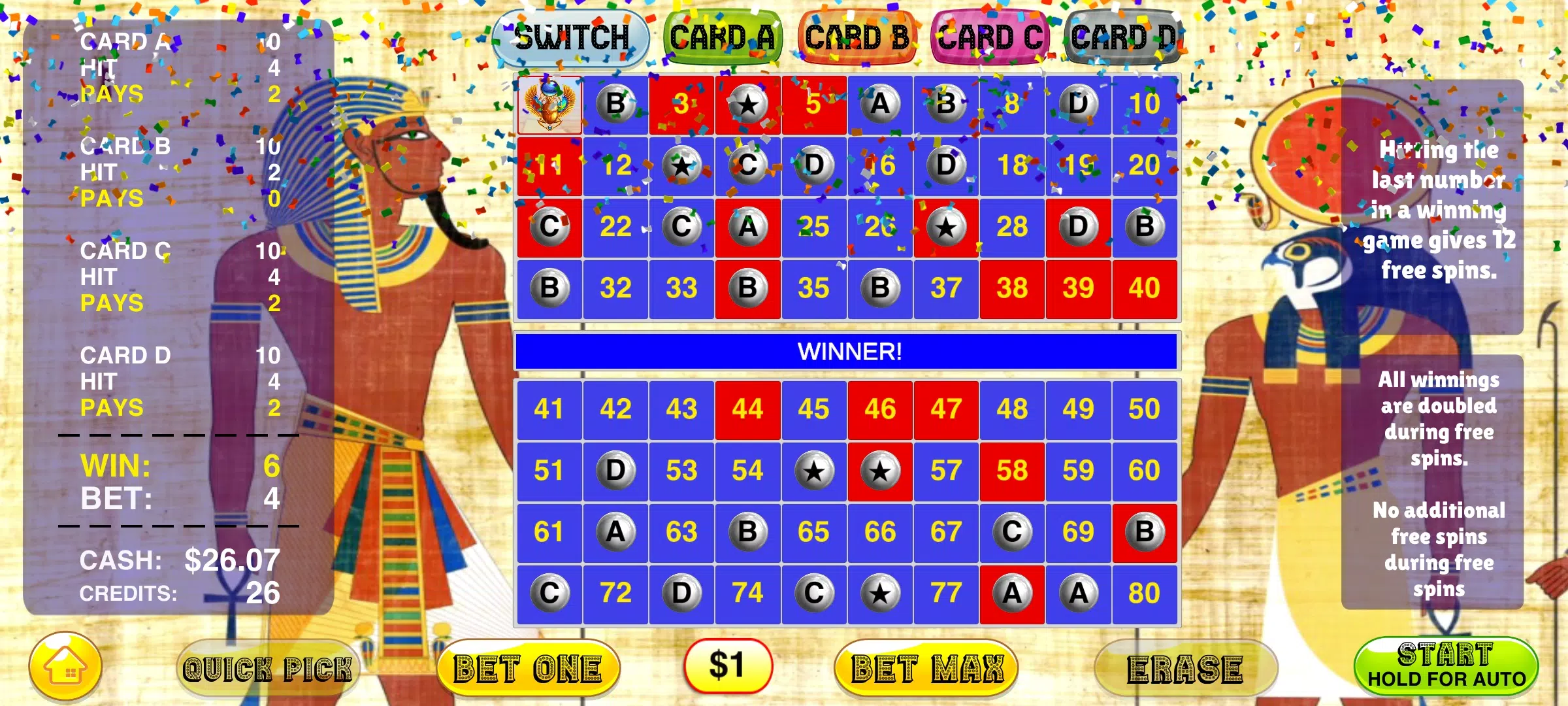 Keno 4 Card - 4 Card Keno