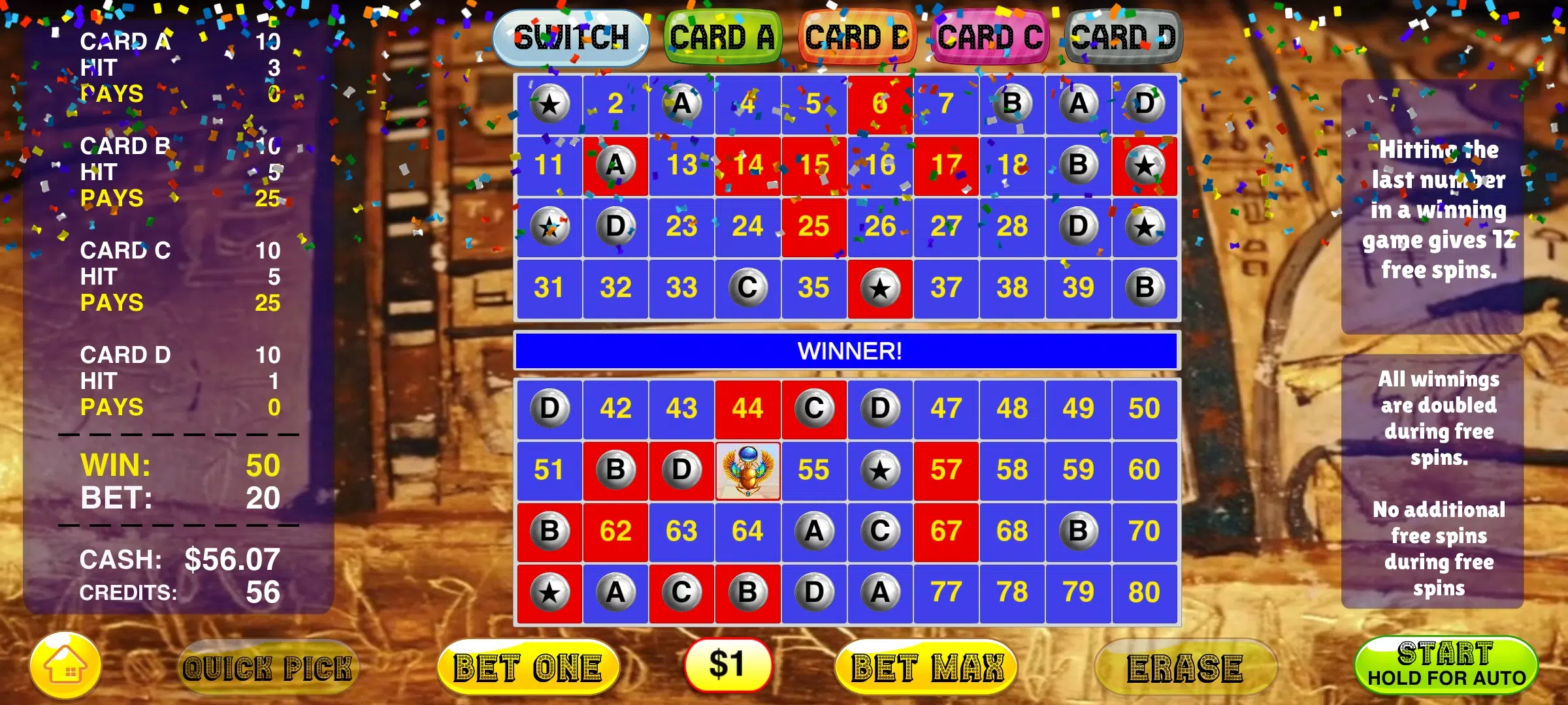 Keno 4 Card - 4 Card Keno